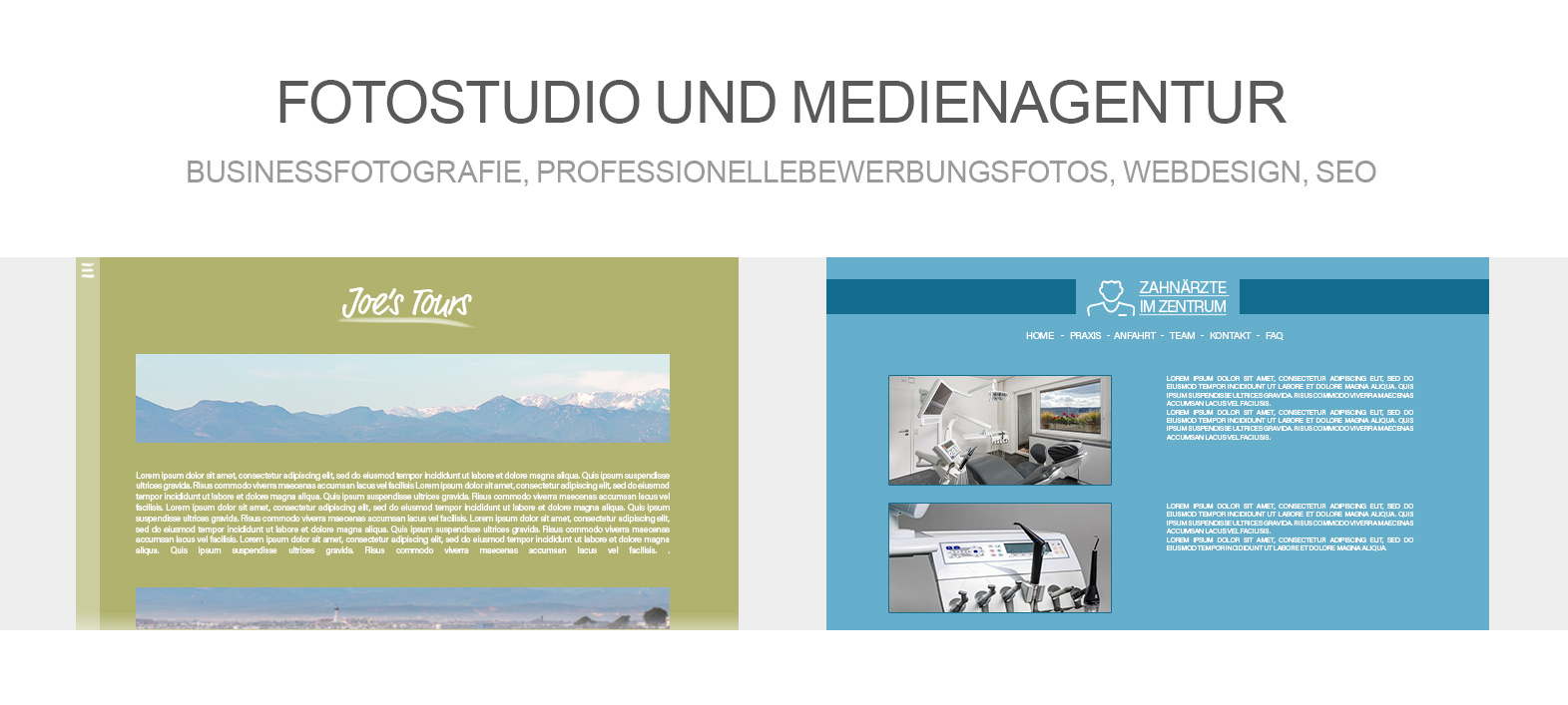 Medienagentur, Webdesign Beispielbild